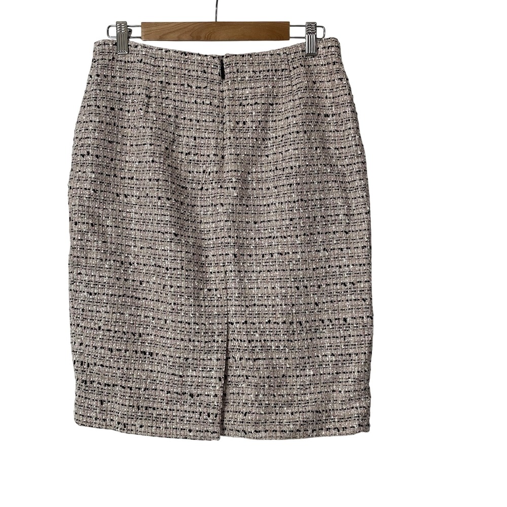 Karl Lagerfeld Paris Women's Pink Cream Tweed Pencil Skirt‎ Size 6 - Picture 2 of 4